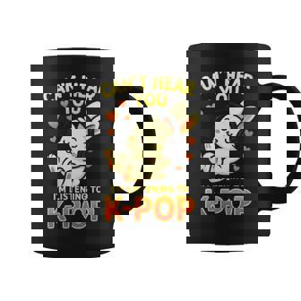 Can't Hear You Kpop Rabbit Music Fan Coffee Mug | Mazezy