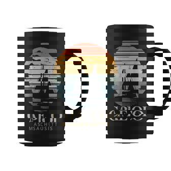 Cape Cod Vintage Sunset Retro Massachusetts Sailing Coffee Mug | Mazezy