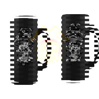 Captain Pirate Skull Hat Crossbones Vintage Men Women Kids Coffee Mug | Mazezy