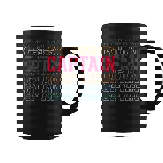 Captain Retro Layered Text Boating Men Women Coffee Mug | Mazezy