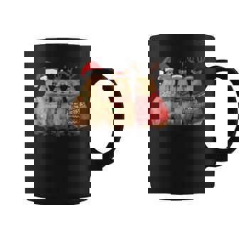 Capybara Christmas Tree Lights Reindeer Santa Hat Xmas Coffee Mug | Mazezy