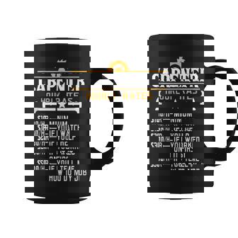 Carpenter Hourly Rate Carpentry Woodworking Tank Top Coffee Mug | Mazezy