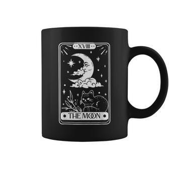 Carta Del Tarot Luna Creciente Y Gato Xviii Taza de café - Regaloses