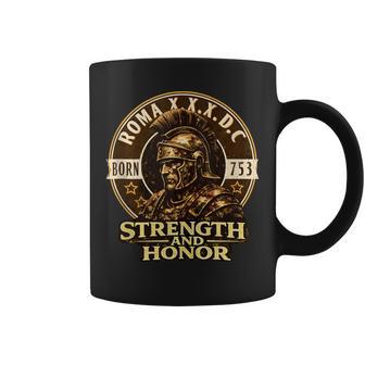 Casco Centurión Romano Fuerza Honor Antigua Roma 753 AC In Mangas Taza de café - Regaloses