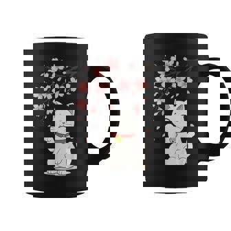 Cat Cherry Blossom Japan Anime Coffee Mug | Seseable FR