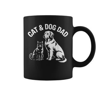 Cat And Dog Dad Fur Baby Father Uomo Nero Tazze - Novitaregali