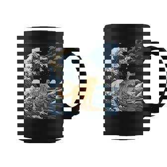 Cat Surfing Japanese Tank Top Coffee Mug | Mazezy
