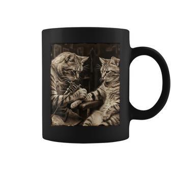 Cat Tattooing Cat Meme Inked Kitty Humor Tattoo Artist Coffee Mug - Thegiftio