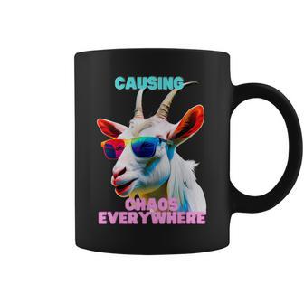 Causer Le Chaos Partout De Chèvre Excitant Drôle Et Fou Tasse - Cadeauxyz