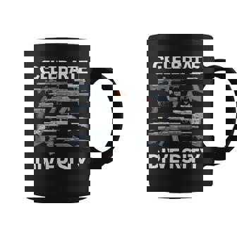 Celebrate Diversity Graphic Guns Second Amendment Tee Coffee Mug | Mazezy