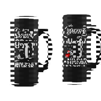 Celebrating Our 10Th Wedding Anniversary Marriage 10 Years Coffee Mug - Monsterry