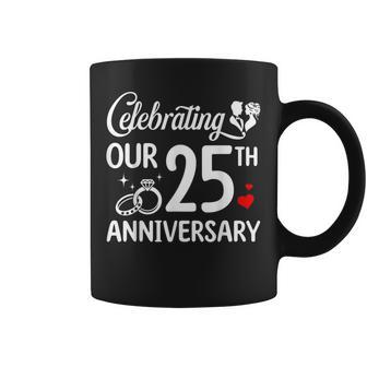 Celebrating Our 25Th Wedding Anniversary Marriage 25 Years Coffee Mug - Thegiftio UK