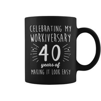 Celebrating Workiversary 40 Years Fun 40Th Work Anniversary Coffee Mug - Thegiftio UK
