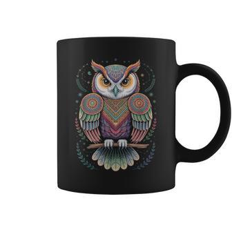 Celestial Forest Owl Spirit Totem Coffee Mug | Mazezy
