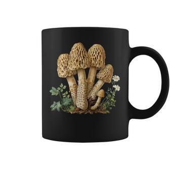 Champignons Illustration Botanique Morilles Tasse - Cadeauxyz
