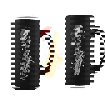 Chapeau De Père Noëlaxophone De Noël Lumières Jazz Musique Tasse - Cadeauxyz