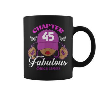 Chapter 45 Fabulous Since 1980 45Th Birthday Black Women Coffee Mug - Thegiftio UK