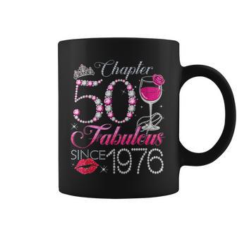 Chapter 50 Fabulous Since 1976 50Th Birthday Queen Diamond Coffee Mug - Thegiftio UK