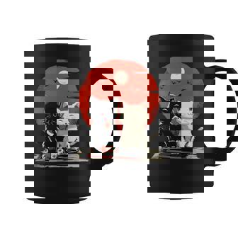 Chats Mignons Mangeant Desushis Avecoleil Japonais Manche Longue Tasse - Cadeauxyz