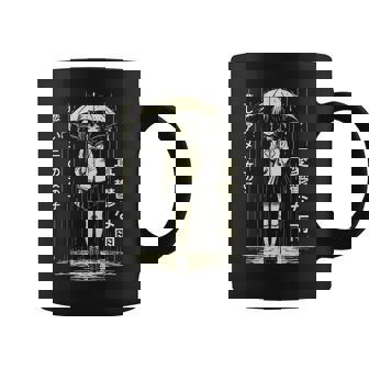 Chica Anime Triste Llorando Bajo La Lluvia Regalo Otaku Taza de café - Regaloses