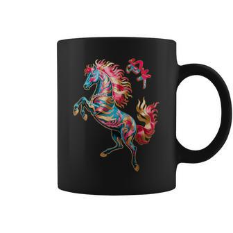 Chinese Zodiac Horse Sign Lunar New Year Astrology Art Coffee Mug | Mazezy