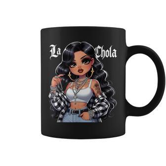 Chola Chibi Girl Hispanic Heritage Month Brown Pride Chicana Coffee Mug | Seseable CA