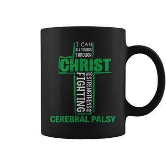 Christ Cerebral Palsy Cp Awareness Religious Green Ribbon Coffee Mug - Thegiftio UK