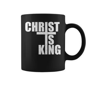 Christ Is King Jesus Is King Cross Crucifix Coffee Mug - Thegiftio