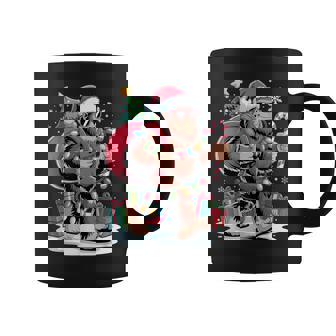 Christmas Bigfoot Santa Christmas Tree Lights Xmas Sasquatch Coffee Mug - Thegiftio