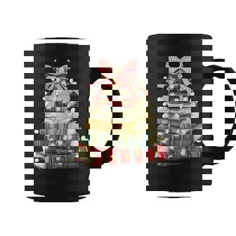 Christmas Book Tree Coquette Xmas Lights Librarian Teacher Coffee Mug | Seseable CA