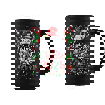 Christmas Crew 2025 Santa Hat Xmas Pajamas Matching Family Coffee Mug - Seseable