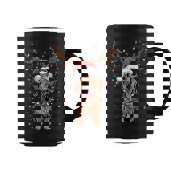 Christmas Dachshund Dog Santa Reindeer Xmas Pet Dogs Lover Coffee Mug - Seseable