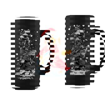 Christmas Dachshund Playing Guitar Musician Wiener Dog Coffee Mug - Thegiftio