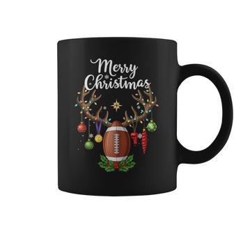 Christmas Football Ball Xmas Lights Boys Sport Coffee Mug - Thegiftio UK