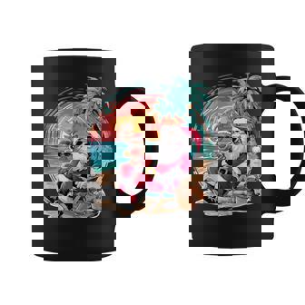 Christmas In July Beach Santa With Reindeer Coffee Mug - Thegiftio