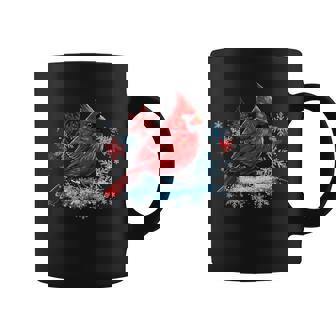 Christmas Northern Cardinal Snowflake Red Bird Xmas Holiday Tank Top Coffee Mug | Mazezy