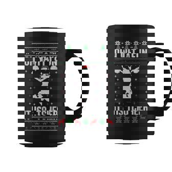 Christmas Oh What Fun It Is To Cheer Cheerleading Ugly Chr Coffee Mug | Mazezy