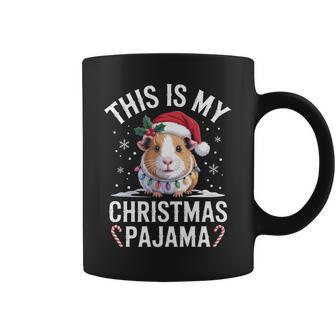This Is My Christmas Pajama Guinea Pig Holiday Coffee Mug | Mazezy