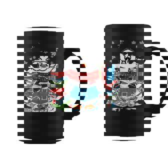 Christmas A Penguin Reading Book Snowflake Cocoa Hot Teacher Coffee Mug - Thegiftio