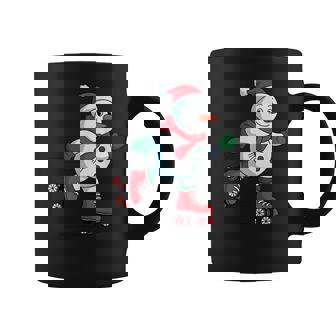 Christmas Roller Skater Snowman Santa Hat Toddler Kids Coffee Mug | Mazezy