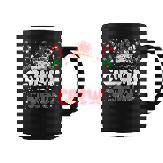 Christmas Santa Hat Xmas Tree Lights Candy Cane Cousin Crew Coffee Mug - Thegiftio