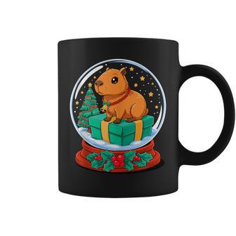 Christmas Snow Globe Capybara X-Mas Capybaras Coffee Mug - Monsterry