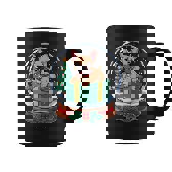 Christmas Snow Globe French Bulldog X-Mas Tree Frenchie Coffee Mug - Seseable