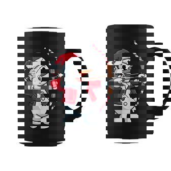 Christmas Snowman Archery Santa Hat Winter Holiday Pajama Coffee Mug | Mazezy