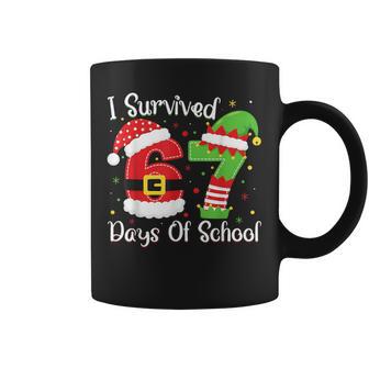 Christmas I Survived 67 Days Of School Six Seven Coffee Mug - Thegiftio UK