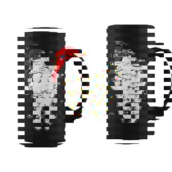 Christmas Th Dentist Xmas Lights Santa Hat Pajama Holiday Coffee Mug | Mazezy
