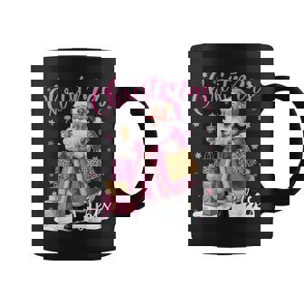 Christmas Vibes Pink Santa Leopard Christmas Xmas Girl Coffee Mug - Seseable