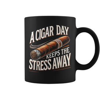 Cigars Smoking Cigar Smoke A Cigar A Day Coffee Mug - Thegiftio UK
