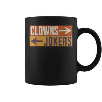 Clowns To The Right Jokers To The Left Retro Vintage Coffee Mug - Thegiftio UK