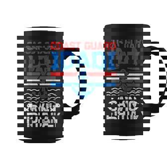 Coast Guard Dad Proud USCG Coastie Dad Patriotic For Women Men Coffee Mug | Mazezy